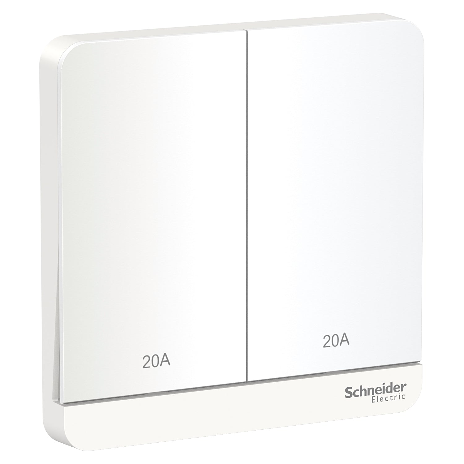 Schneider 施耐德 E8332D20N_WE_C5 20A 兩位雙極開關掣連LED指示燈 (搪瓷白)