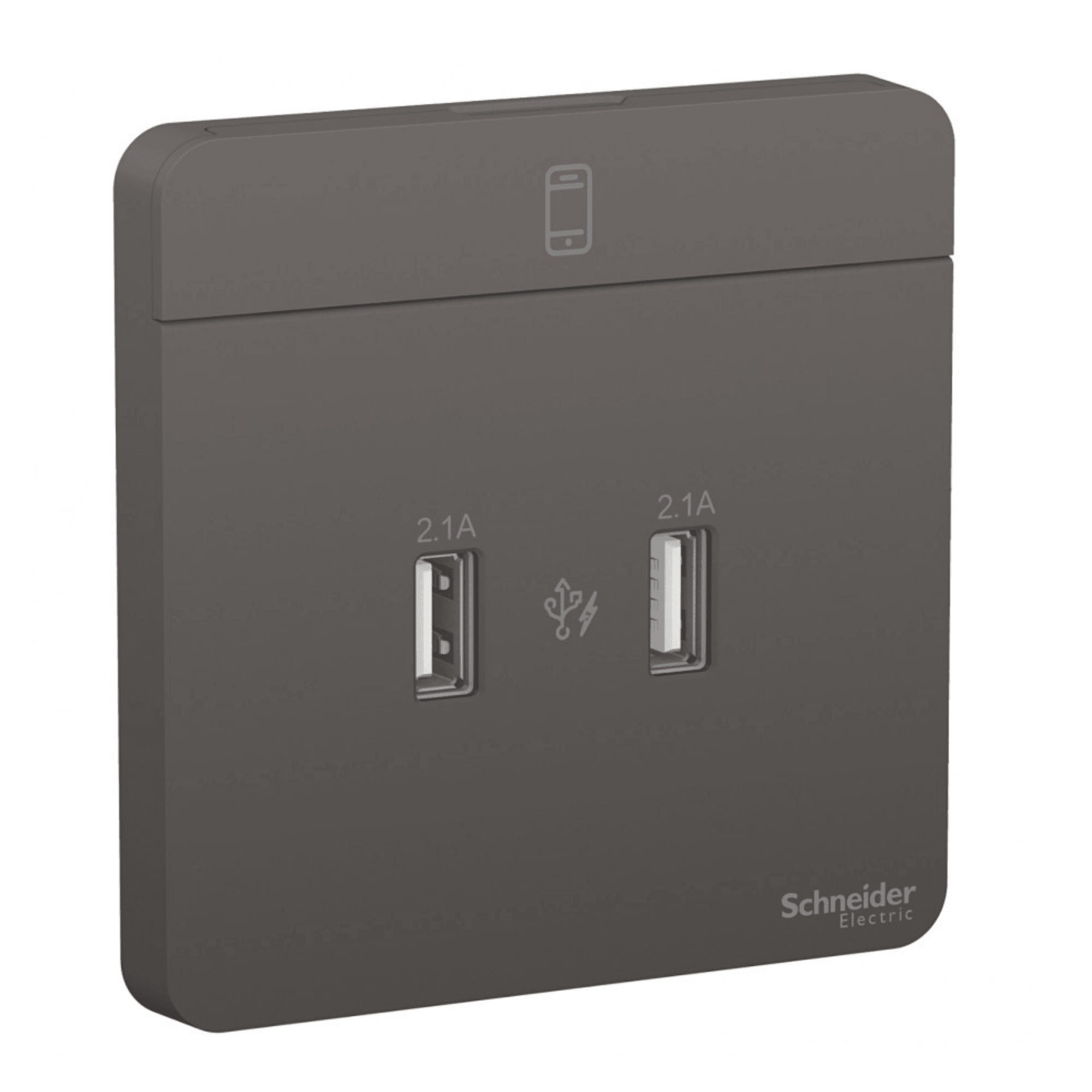 Schneider 施耐德 E8332USB_DG_C5 兩位2.1A USB充電插座-hong-kong