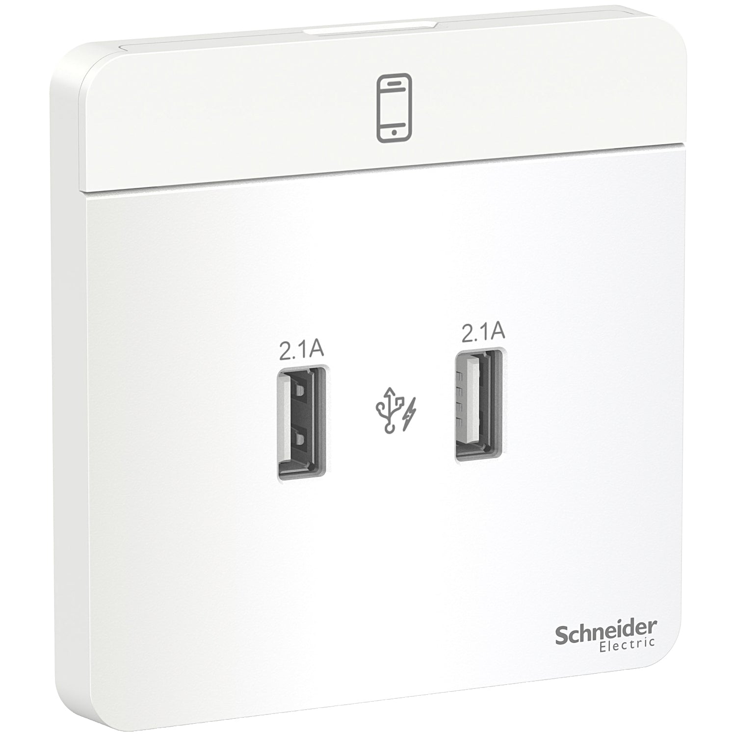 Schneider 施耐德 E8332USB_WE_C5 兩位2.1A USB充電插座-hong-kong