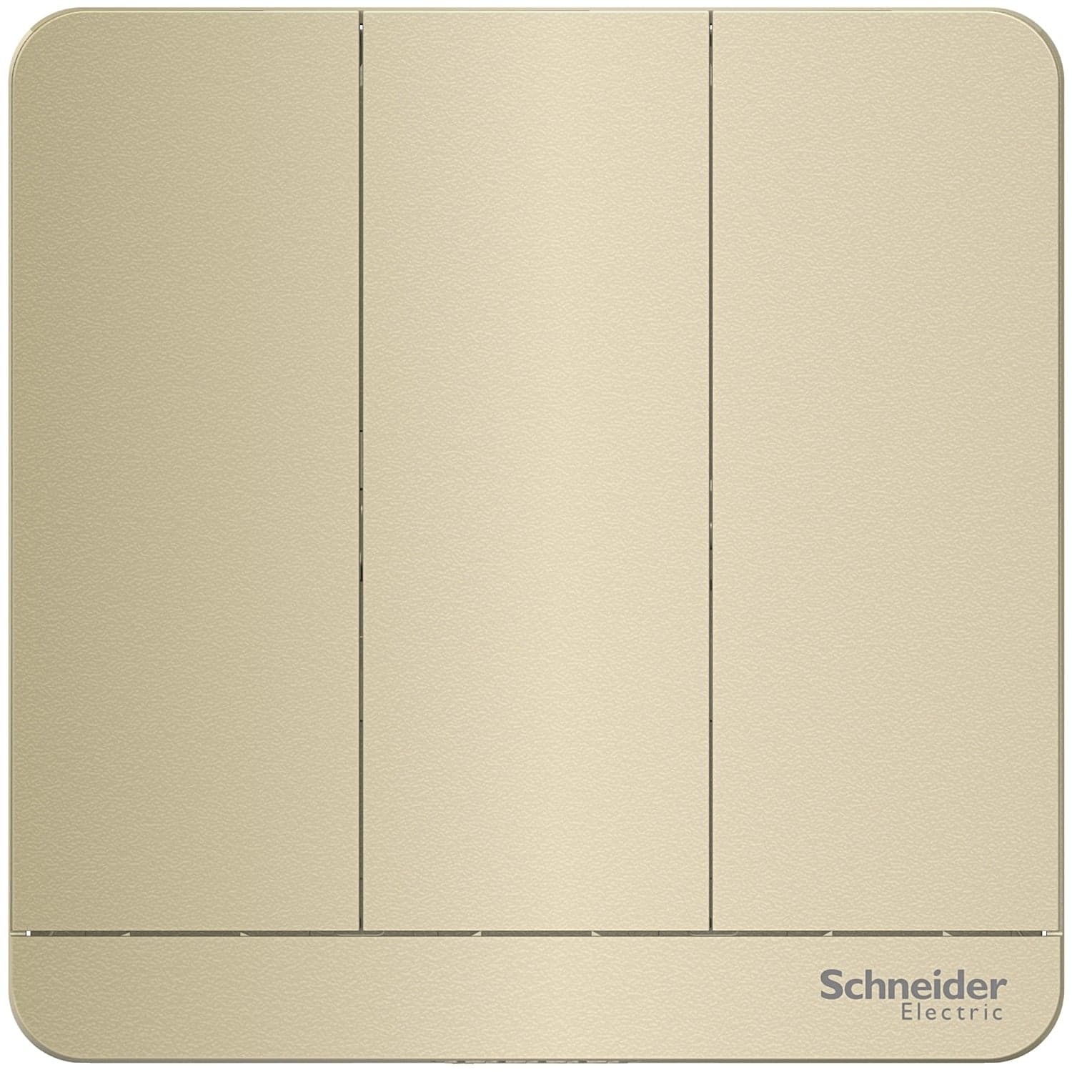 Schneider 施耐德 E8333L1LED_WG_C5 16AX 三位單控開關掣連LED指示燈 (沉醉金)