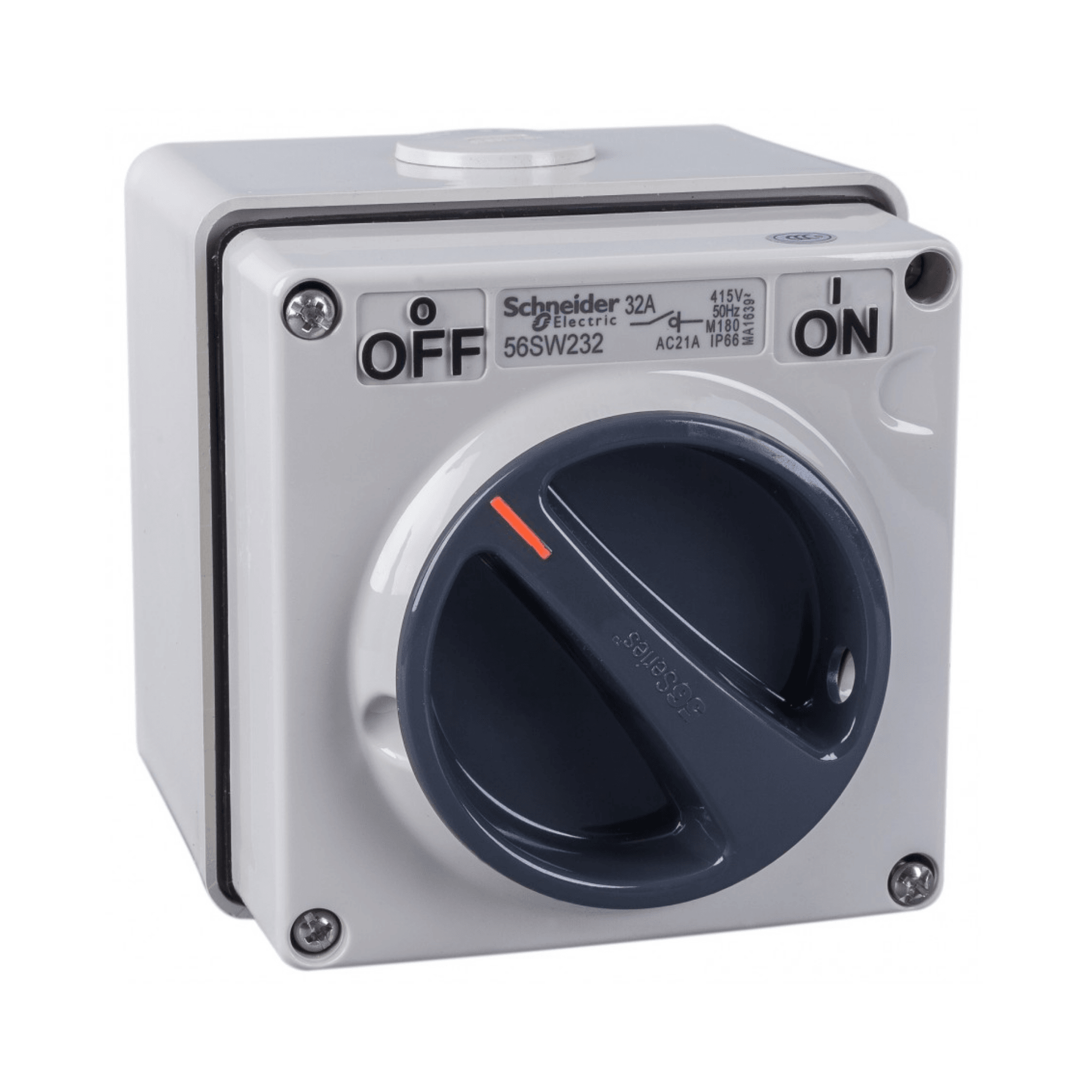 Schneider 施耐德 S56SW220GY 20A 500V 雙模單控明裝開關掣