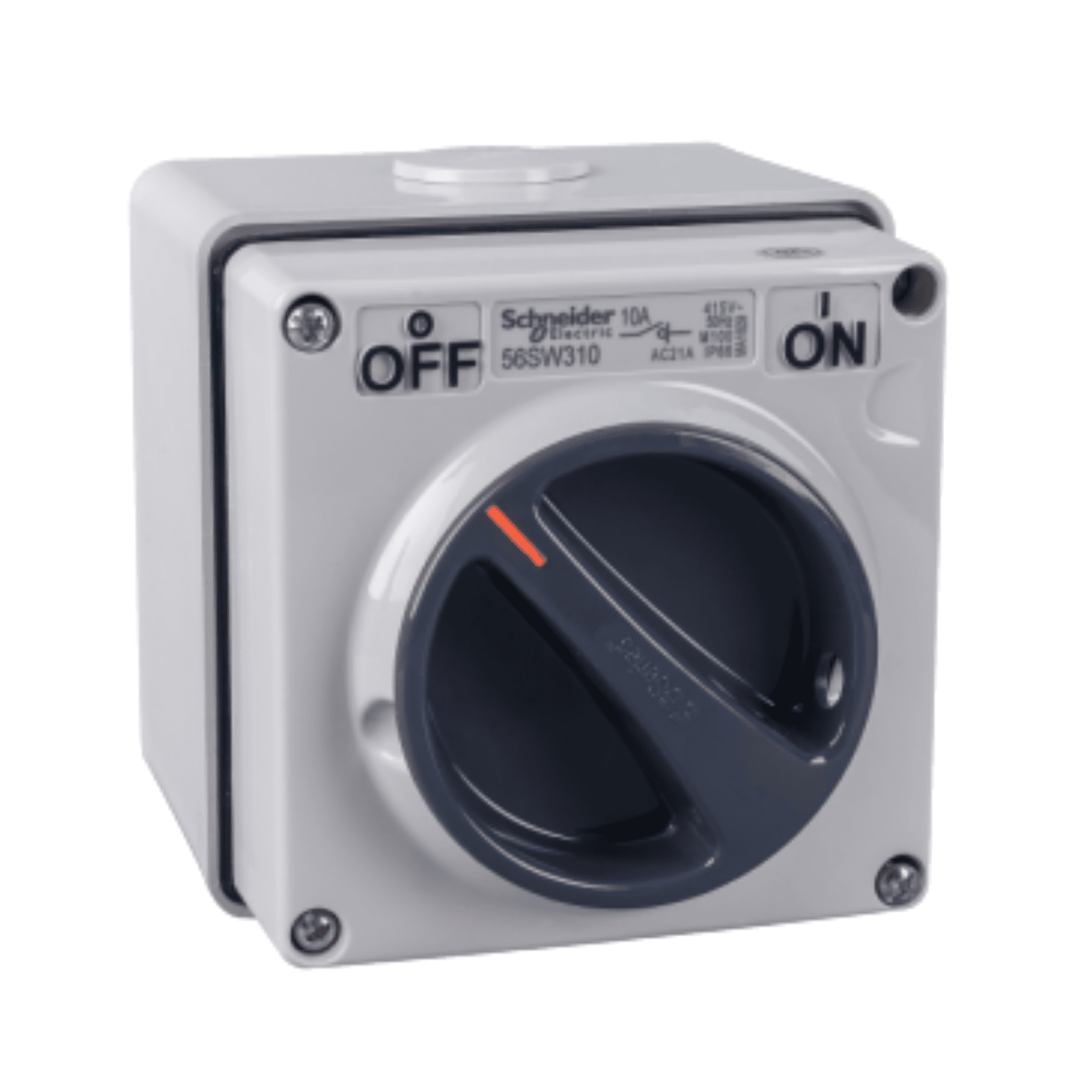 Schneider 施耐德 S56SW310GY 10A 500V 三極單控明裝開關掣