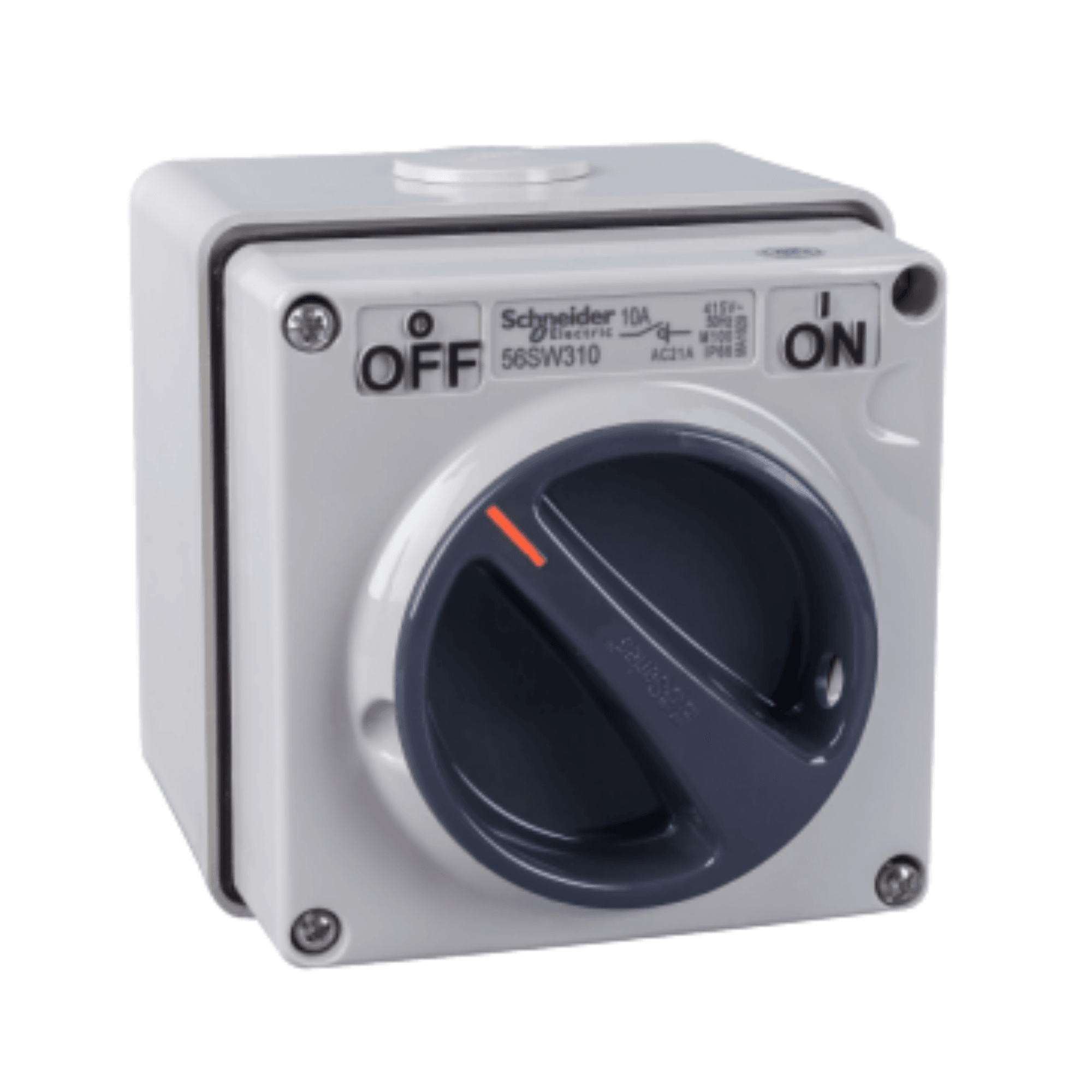 Schneider 施耐德 S56SW310GY 10A 500V 三極單控明裝開關掣