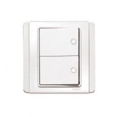 Schneider 施耐德 – 10A 兩位雙控橫按板開關掣連螢光指示 E3032H2 FWWW