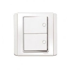 Schneider 施耐德 – 10A 兩位雙控橫按板開關掣連螢光指示 E3032H2 FWWW