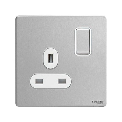 Schneider 施耐德 – 13A 單位連保護門有掣插座 GU3410WPN / GU3410WPW / GU3410WSS / GU3410BSS / GU3410BBN