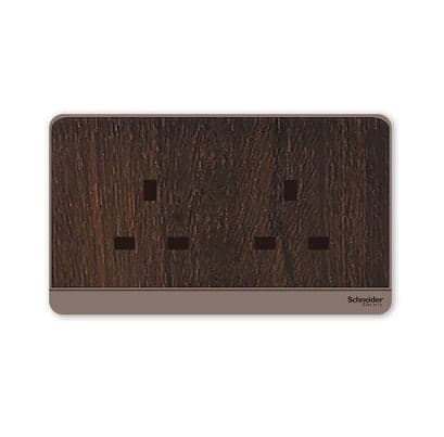 Schneider 施耐德 – 13A兩位連保護門插座 E83T426 WE / E83T426 WG / E83T426 WD