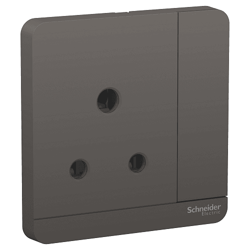 Schneider 施耐德 – 15A單位3腳圓頭有掣插座連LED燈 E8315_15N_DG_C5