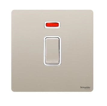 Schneider 施耐德 – 20A 單位雙極掣連指示燈 GU2411WPN / GU2411WPW / GU2411WSS / GU2411BSS / GU2411BBN
