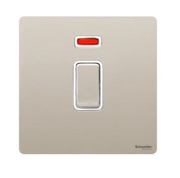 Schneider 施耐德 – 20A 單位雙極掣連指示燈 GU2411WPN / GU2411WPW / GU2411WSS / GU2411BSS / GU2411BBN