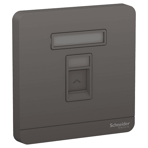 Schneider 施耐德 – 單位RJ11四線電話插座,Keystone面板備防塵活門 E8331RJS4_DG_C5