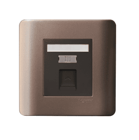 Schneider 施耐德 – 單位RJ45 八線5e類數據插座(模塊備防塵蓋) E8431RJ/5 SZ