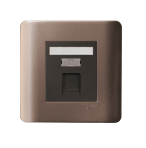 Schneider 施耐德 – 單位RJ45 八線6類數據插座(模塊備防塵蓋) E8431RJ/6 SZ