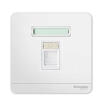 Schneider 施耐德 – 單位RJ45八線6e類數據插座,Keystone面板備防塵活門 E8331RJS6 WE
