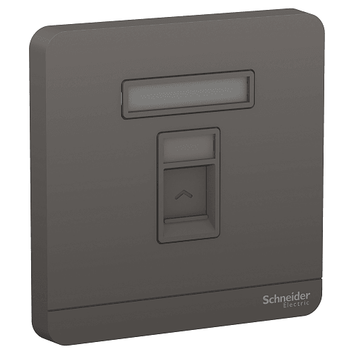 Schneider 施耐德 – 單位RJ45數據插座,Keystone面板備防塵活門(不連模塊) E8331RJS_DG_C5