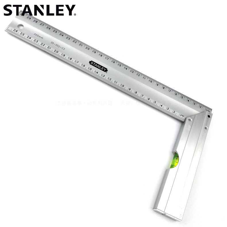 STANLEY 史丹利 35-352-23帶水泡鋁直角尺