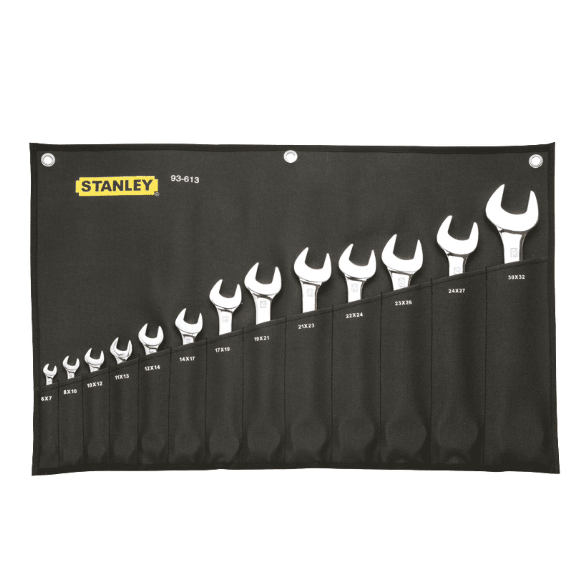 STANLEY 史丹利 93-613-22 13件套公制精拋光雙開口扳手