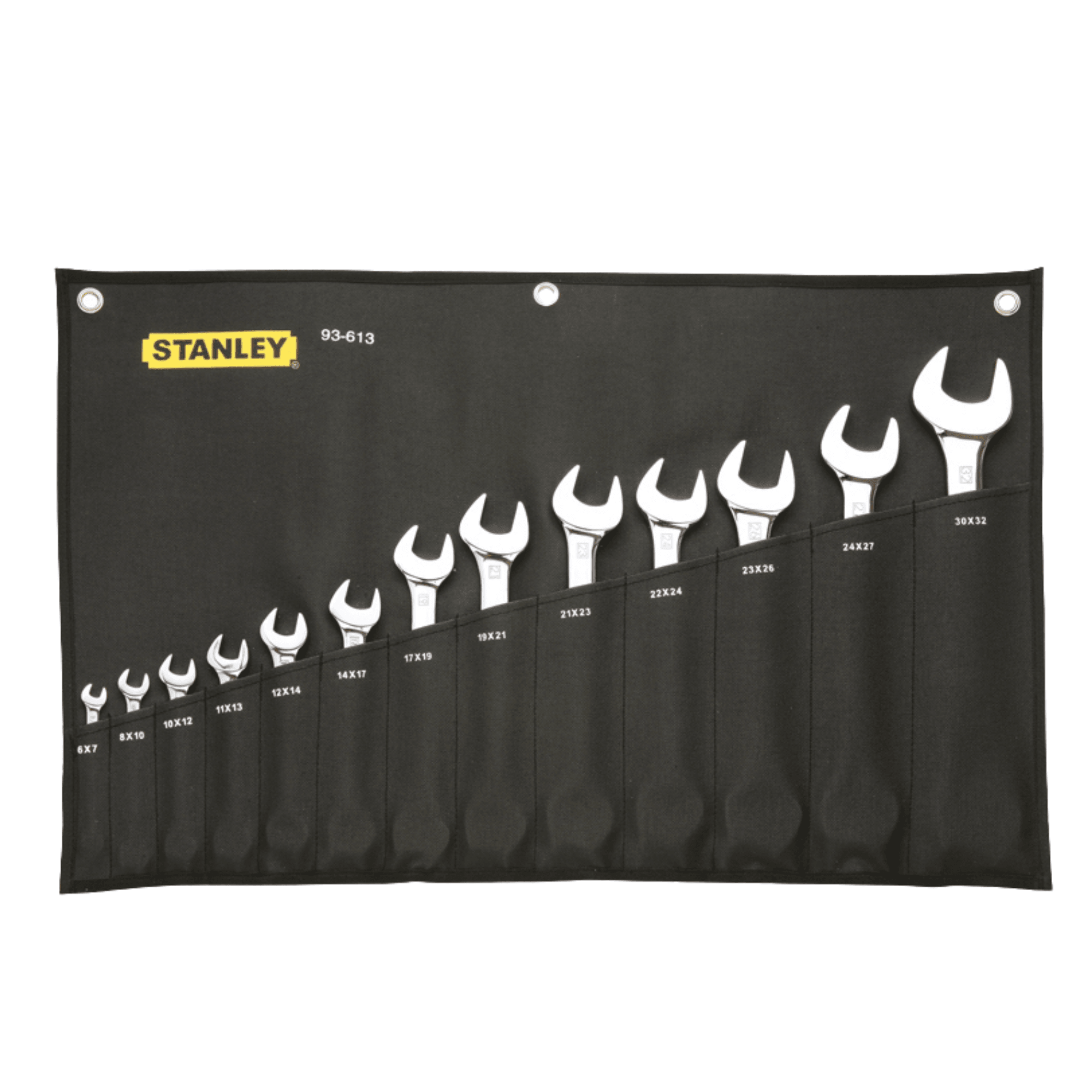 STANLEY 史丹利 93-613-22 13件套公制精拋光雙開口扳手