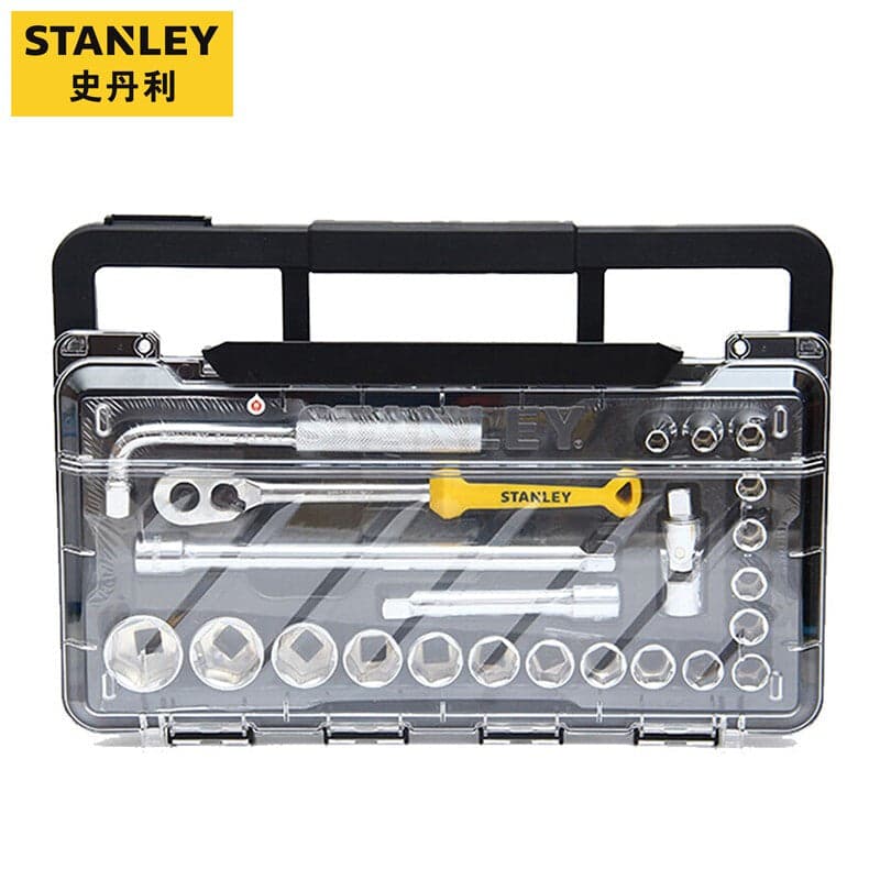 STANLEY STMT74173-8C-23 23-Piece Metric Ratchet Socket Wrench Set Diamond Case