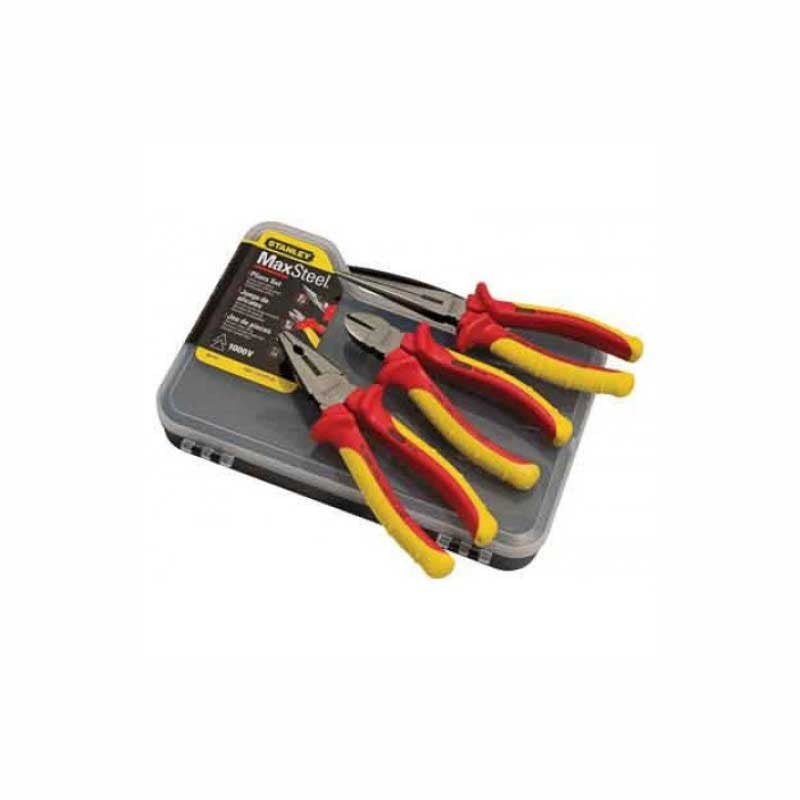 STANLEY史丹利84-011-23電工絕緣鉗子 鋼絲鉗+斜嘴鉗+尖嘴鉗3件套裝