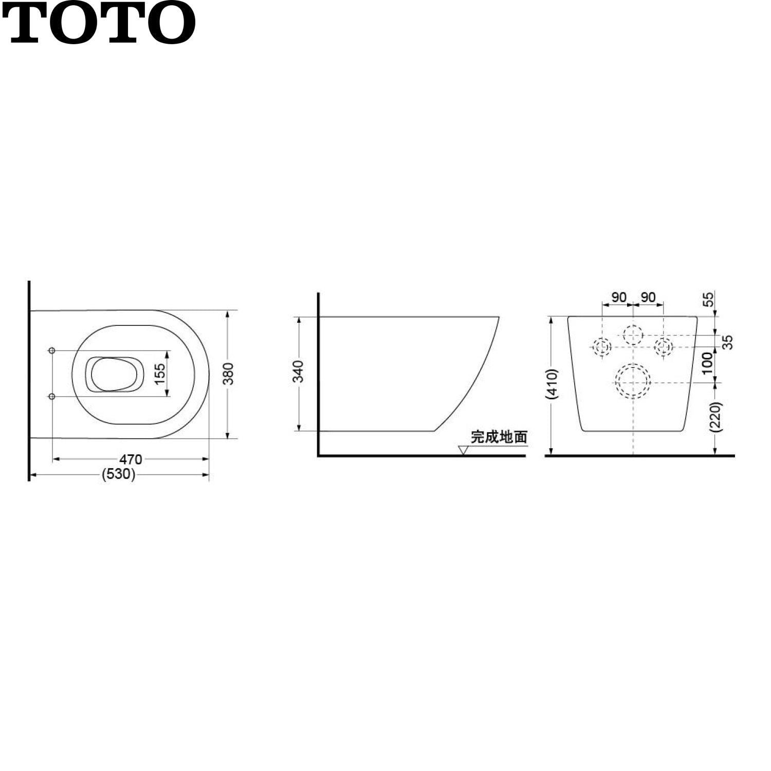 TOTO CW762B D型 藏牆座廁