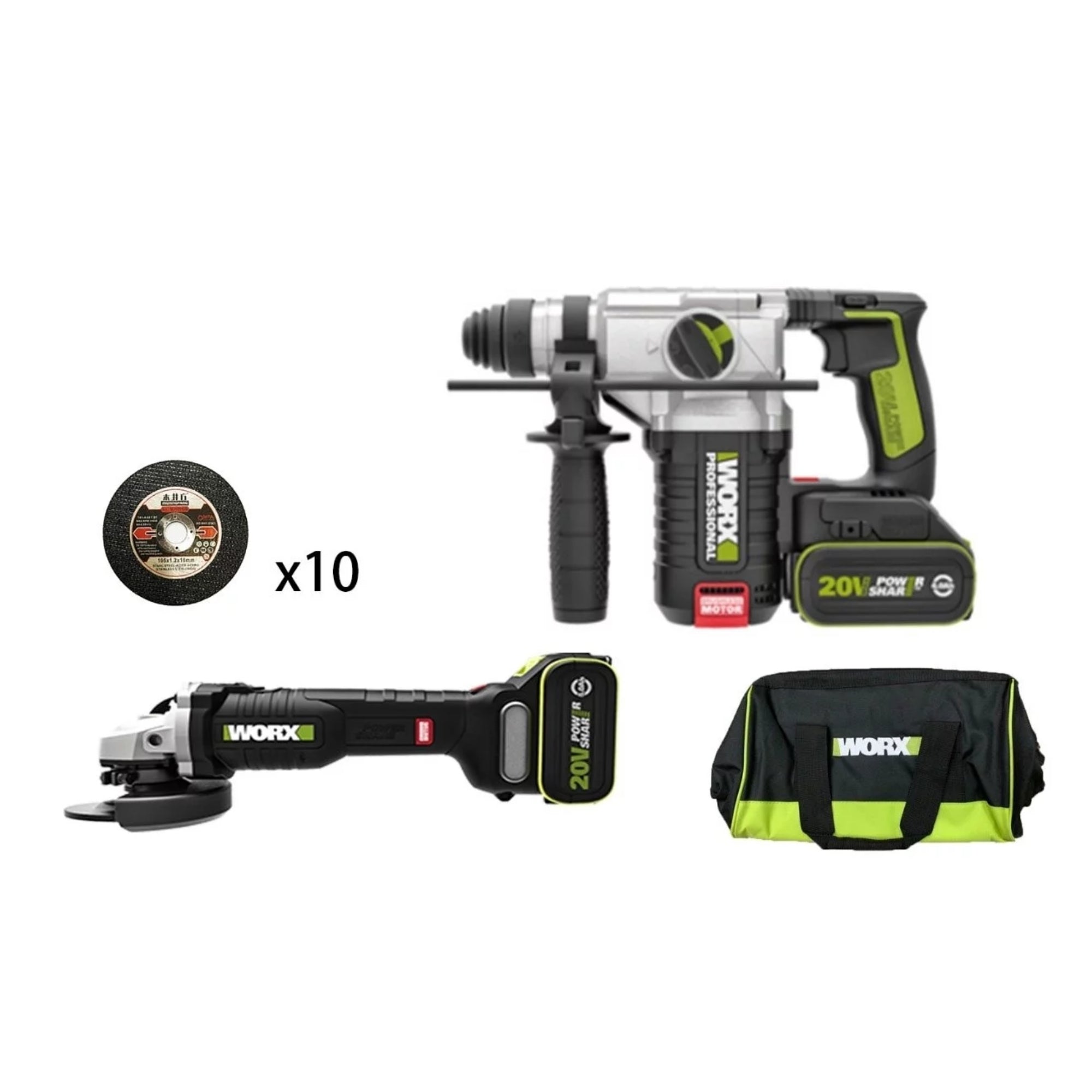 WORX WU934 4.0 油壓鑽 + 磨機 ( WU388 + WU808 )