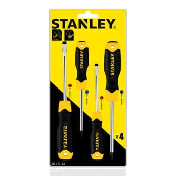 史丹利STANLEY66-671-23螺絲批4件套裝B鉻釩鋼膠柄螺絲批