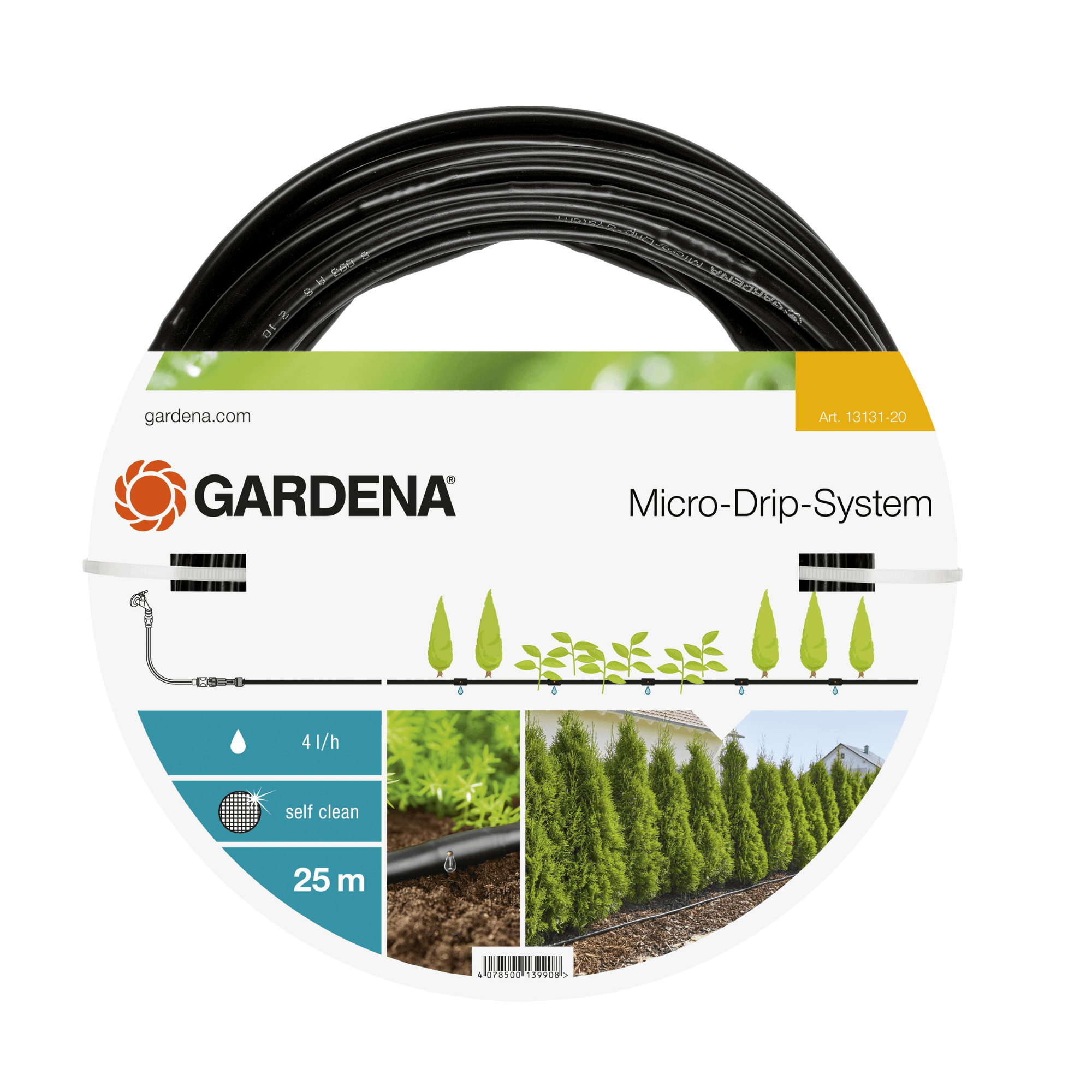 德國 GARDENA 13131-20 Extension for Rows of Plants Above Ground Drip Irrigation Line 13mm (1/2") 灌溉線