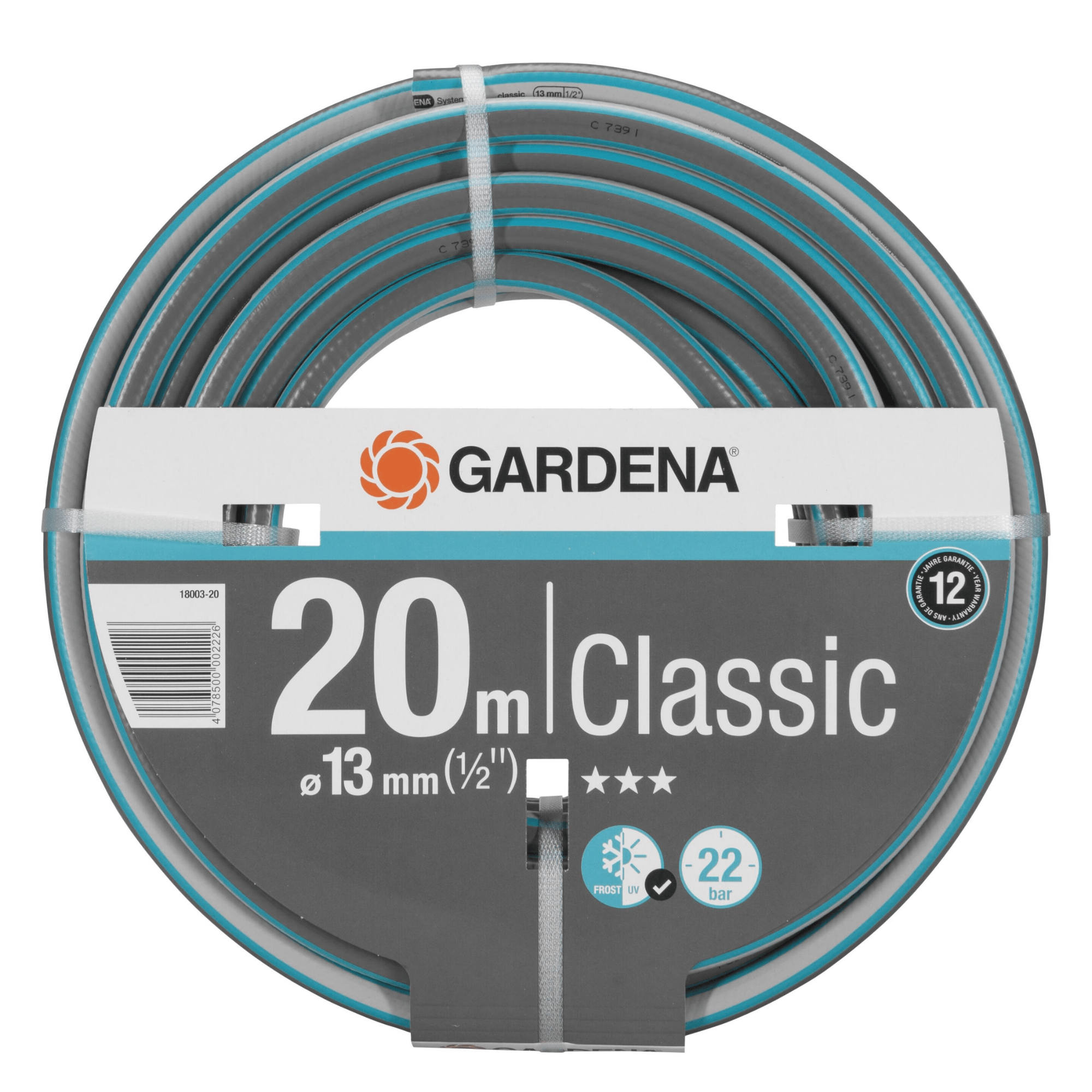 德國 GARDENA 18003-20 Classic Hose 13mm(1/2") 20m 軟喉