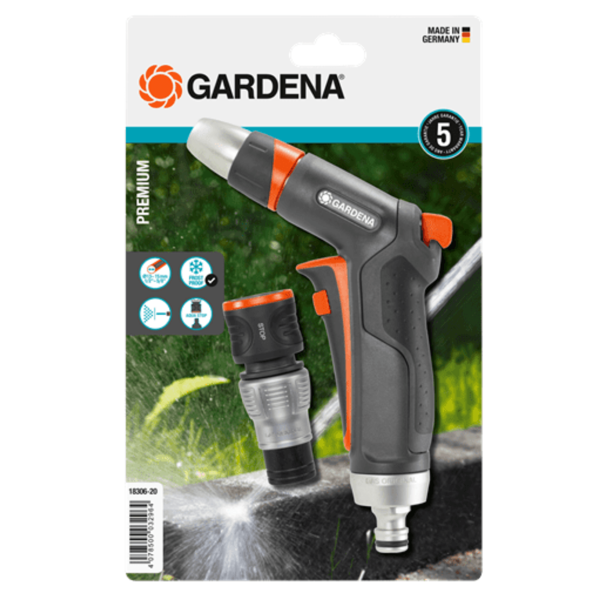 德國 GARDENA 18306-20 Premium Cleaning Nozzle Set 清洗噴嘴套裝