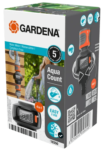 德國 GARDENA 18350-20 Water Meter AquaCount 水流量計流器 (4種模式)