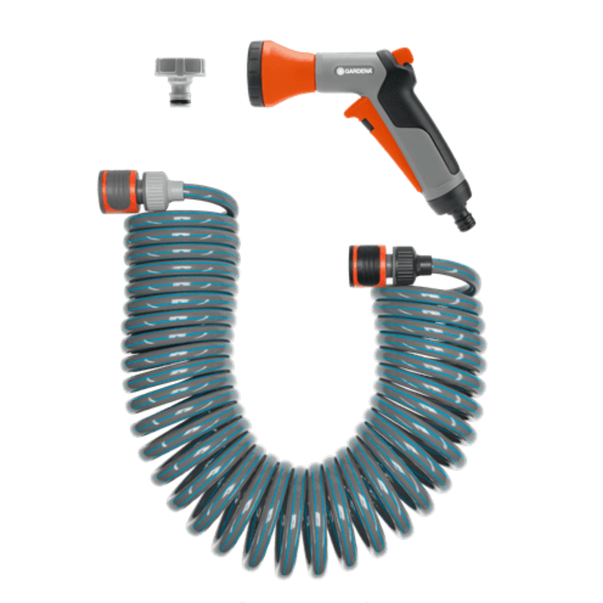德國 GARDENA 4647-20 Spiral Hose Set 10m 螺絲水喉及花灑套裝