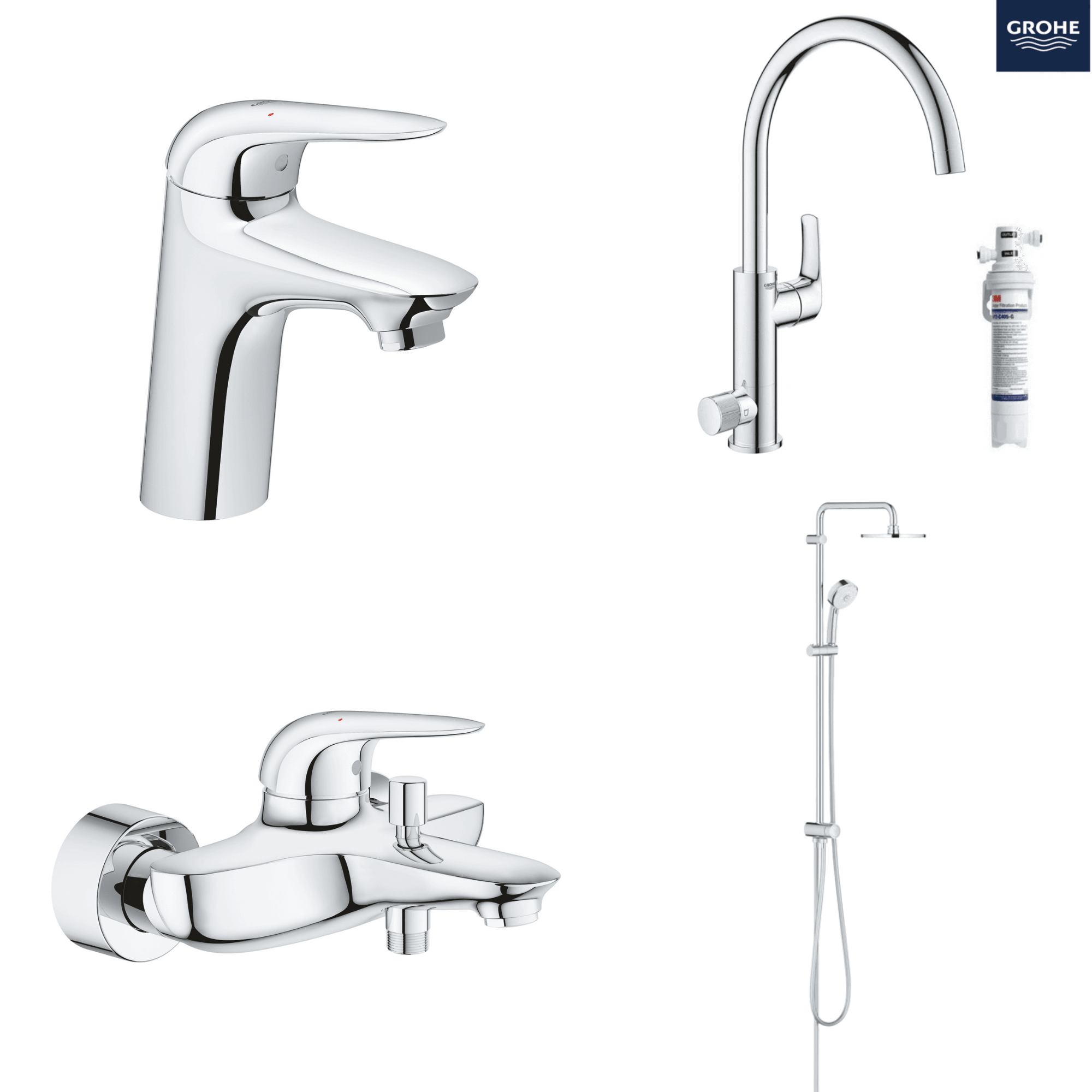 德國 GROHE 23715003+23726003+26453001+31722000 超值浴室及濾水龍頭套裝C11