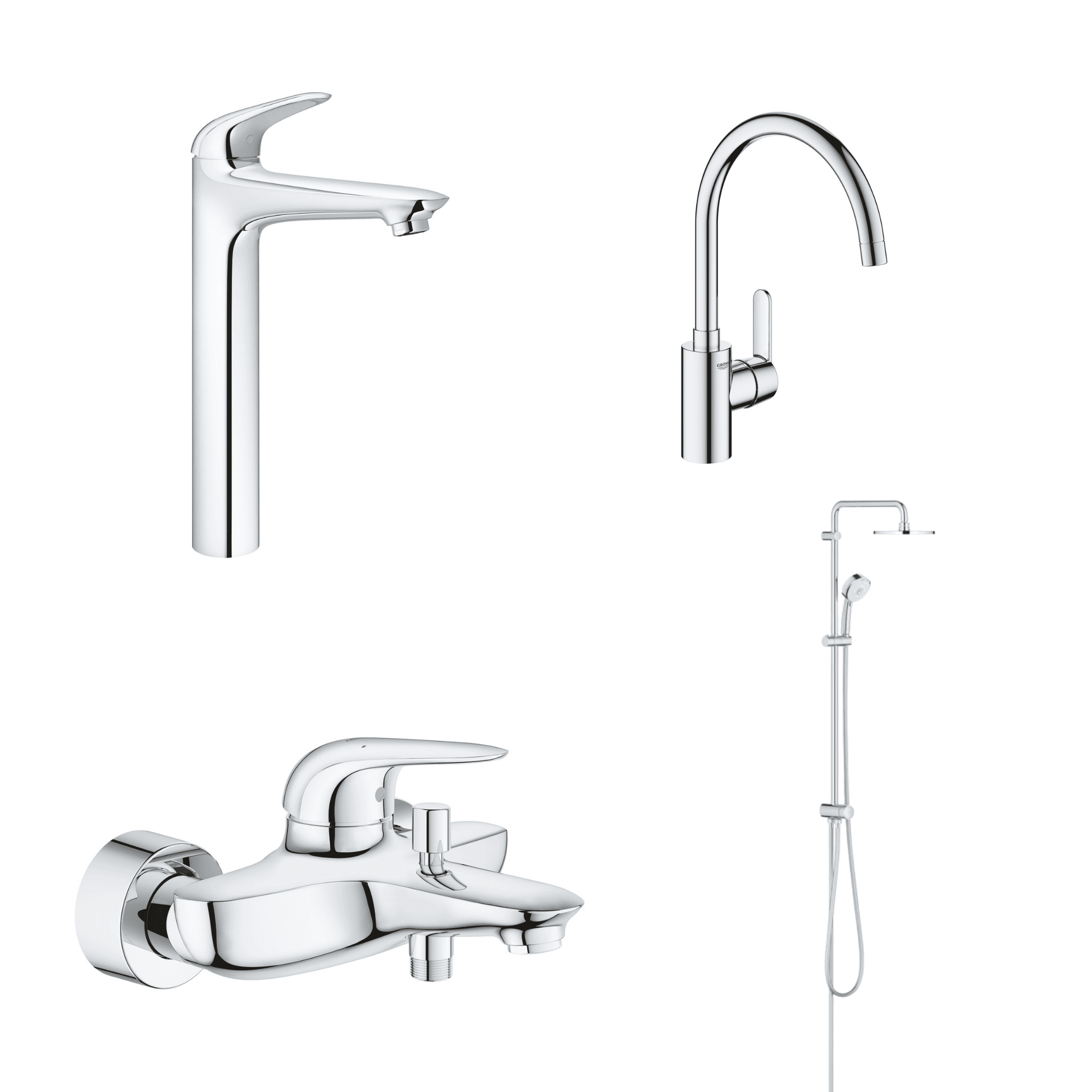 德國 GROHE 23719003+23726003+26453001+31494001 超值浴室及廚房龍頭套裝C8