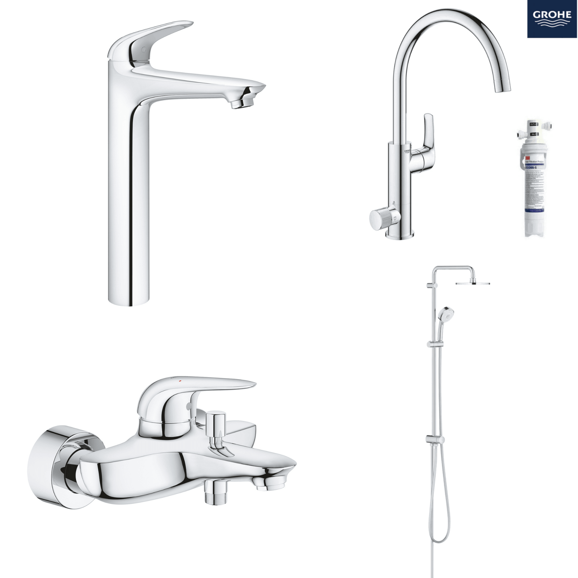 德國 GROHE 23719003+23726003+26453001+31722000 超值浴室及濾水龍頭套裝 C12