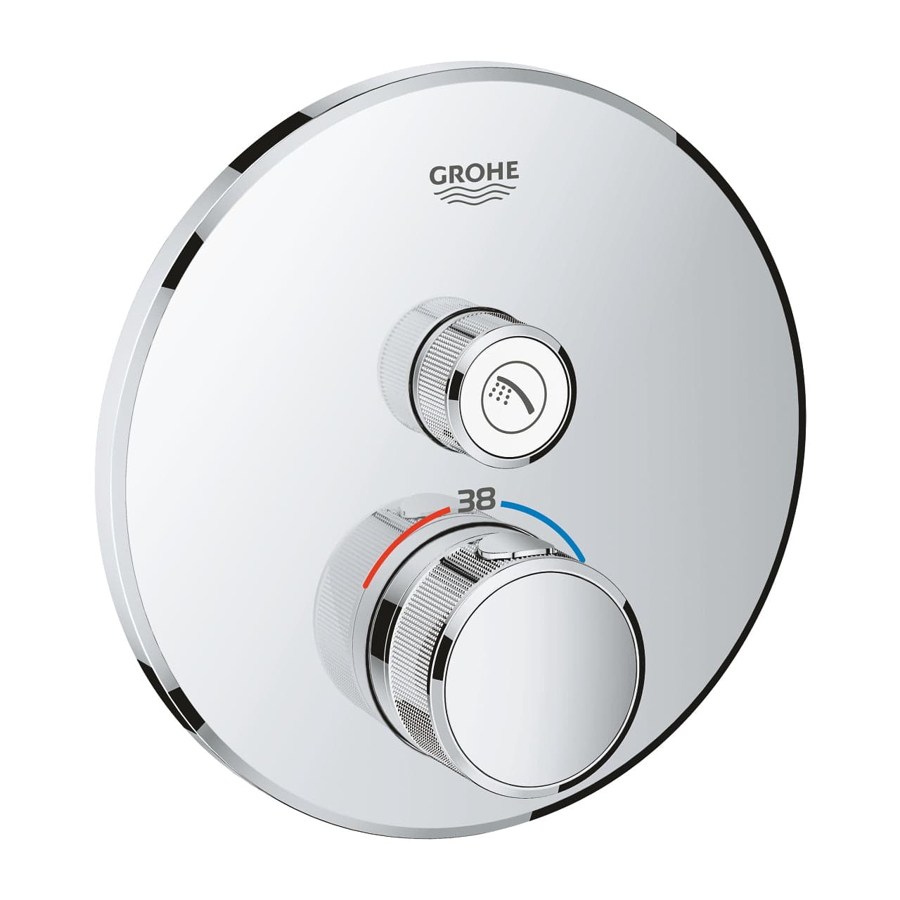 德國 GROHE 29118000/29150LS0+35600000 Grotherm Smartcontrol 圓型單出水藏牆恆溫淋浴龍頭及閥芯