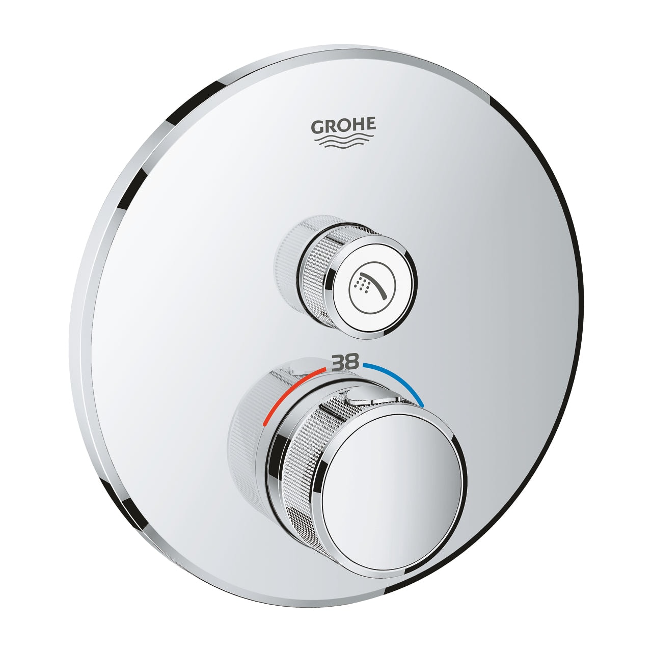 德國 GROHE 29118000/29150LS0+35600000 Grotherm Smartcontrol 圓型單出水藏牆恆溫淋浴龍頭及閥芯