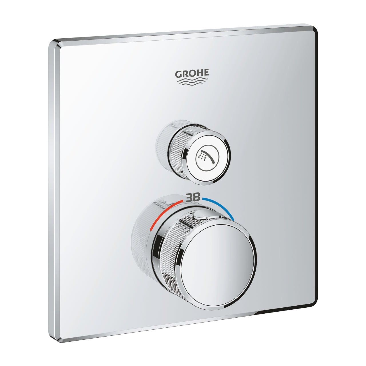 德國 GROHE 29123000/29153LS0+35600000 Grotherm Smartcontrol 方型單出水藏牆恆溫淋浴龍頭及閥芯