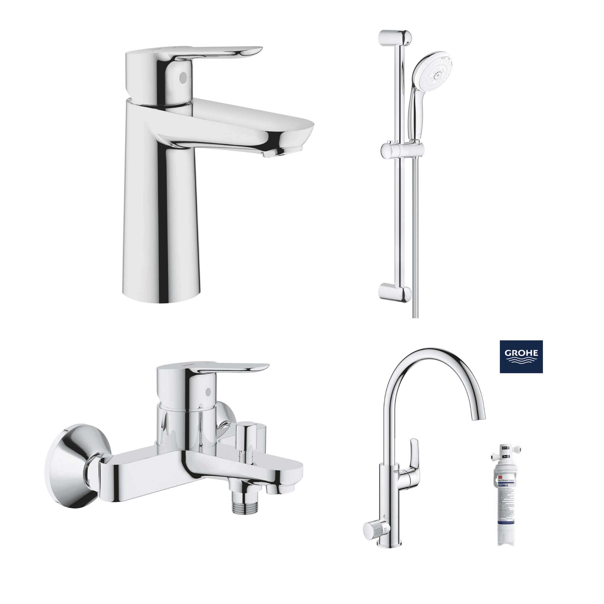 德國 GROHE BAUEDGE 超值浴室龍頭套裝 A10