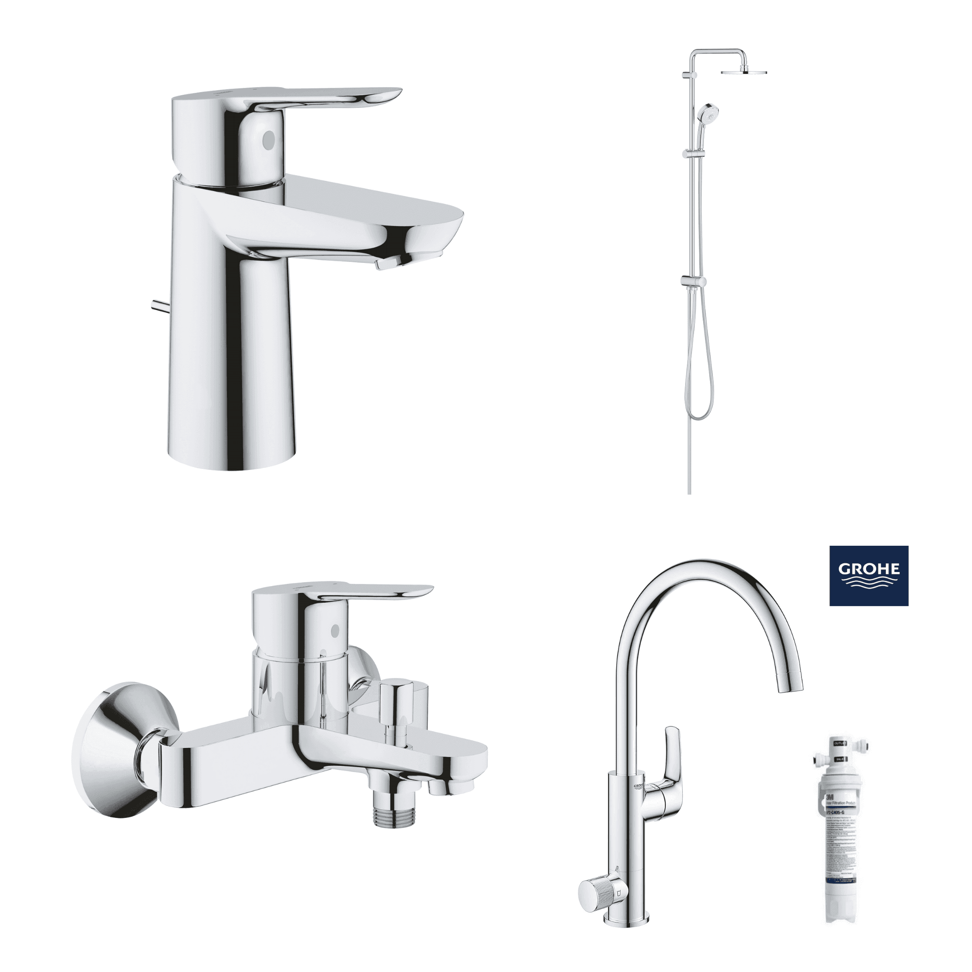 Germany GROHE BAUEDGE Value Bathroom Faucet Set A11