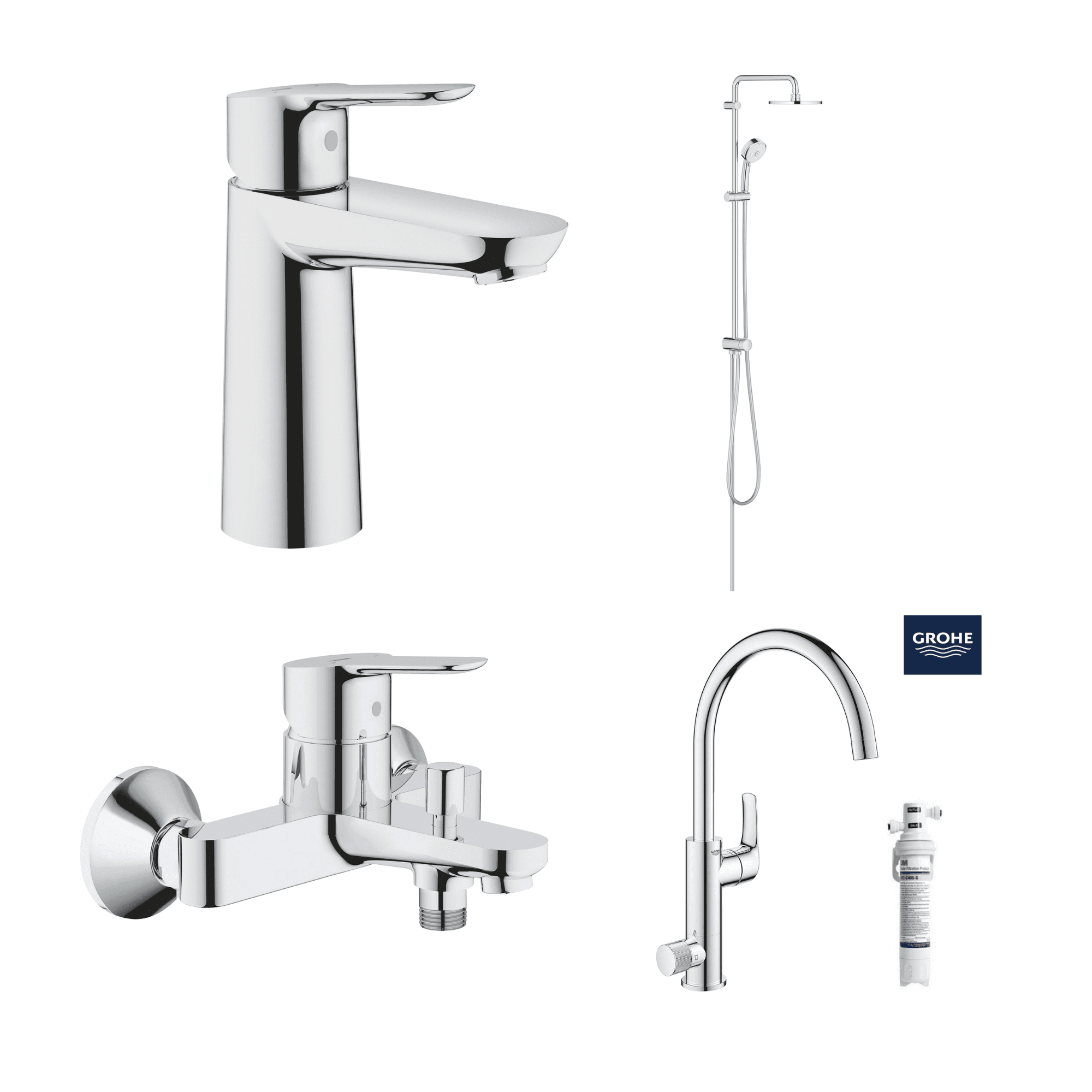 德國 GROHE BAUEDGE 超值浴室龍頭套裝 A12