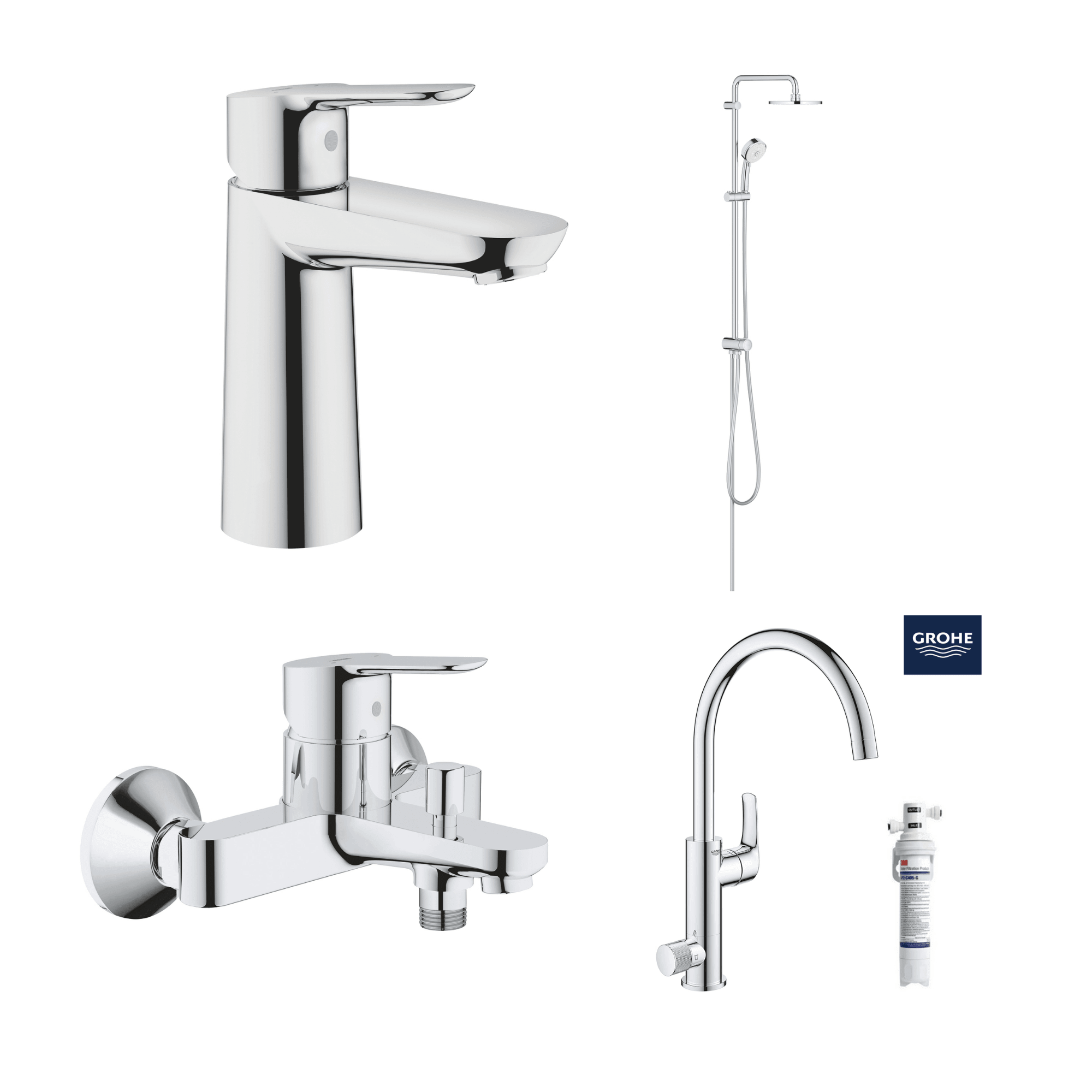 德國 GROHE BAUEDGE 超值浴室龍頭套裝 A12