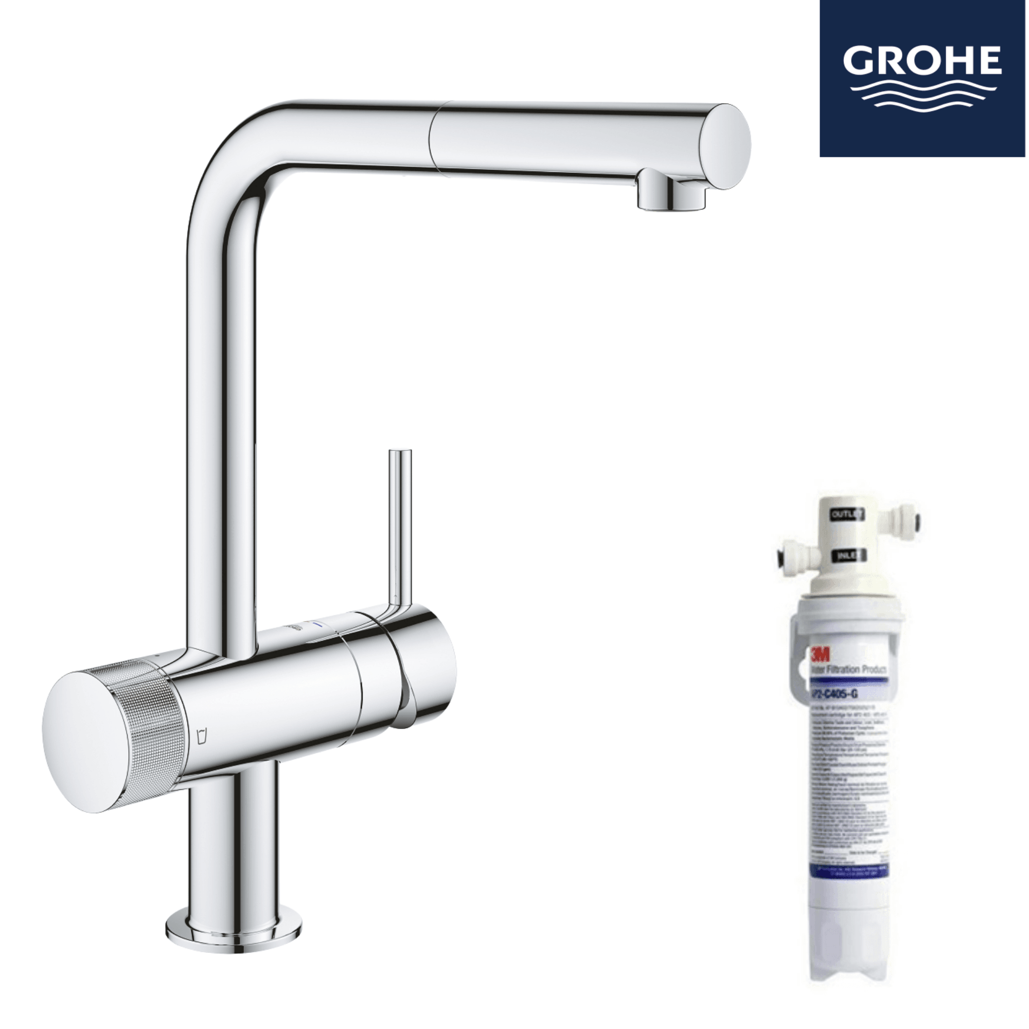 德國 Grohe BLUE PURE 31721000 濾水廚房龍頭 + 3M AP2-405G濾水套裝 (包安裝)