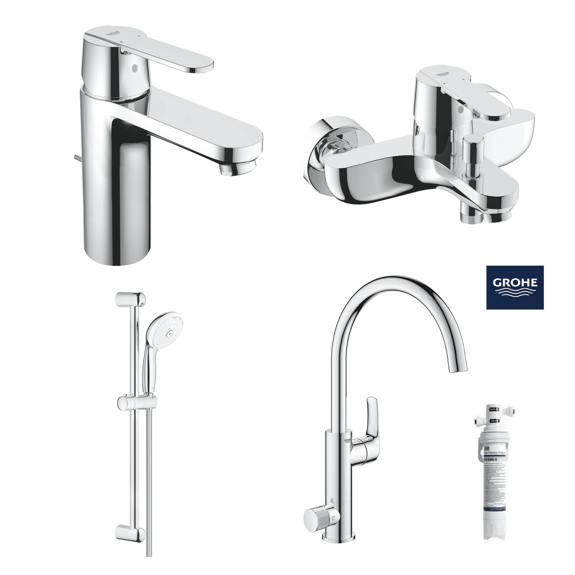 德國 GROHE GET 超值浴室龍頭套裝 B10
