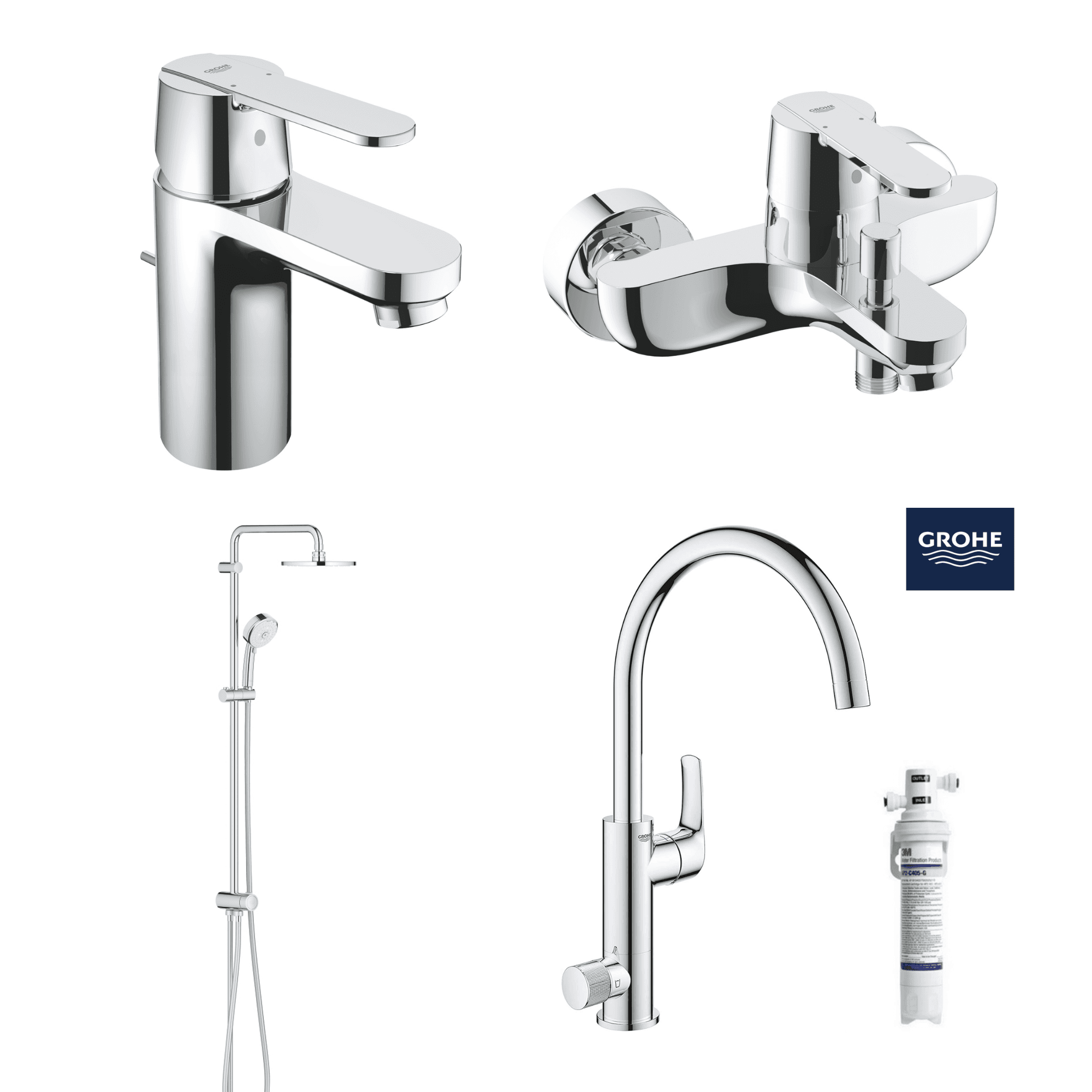 德國 GROHE GET 超值浴室龍頭套裝 B11