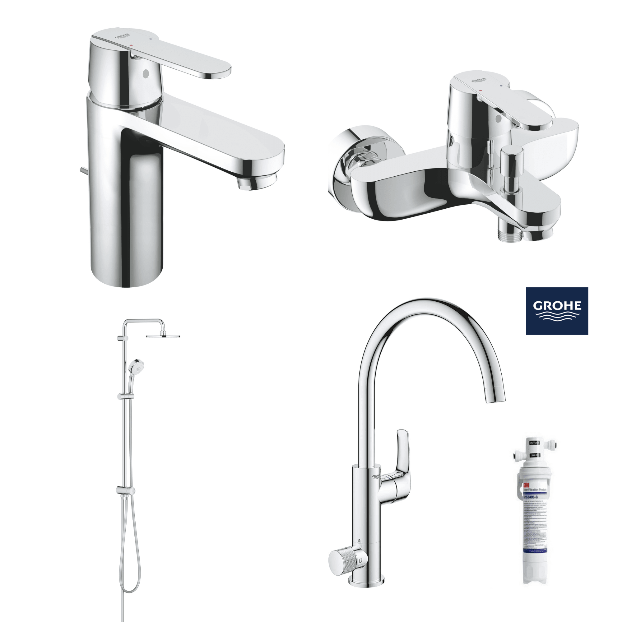 德國 GROHE GET 超值浴室龍頭套裝 B12