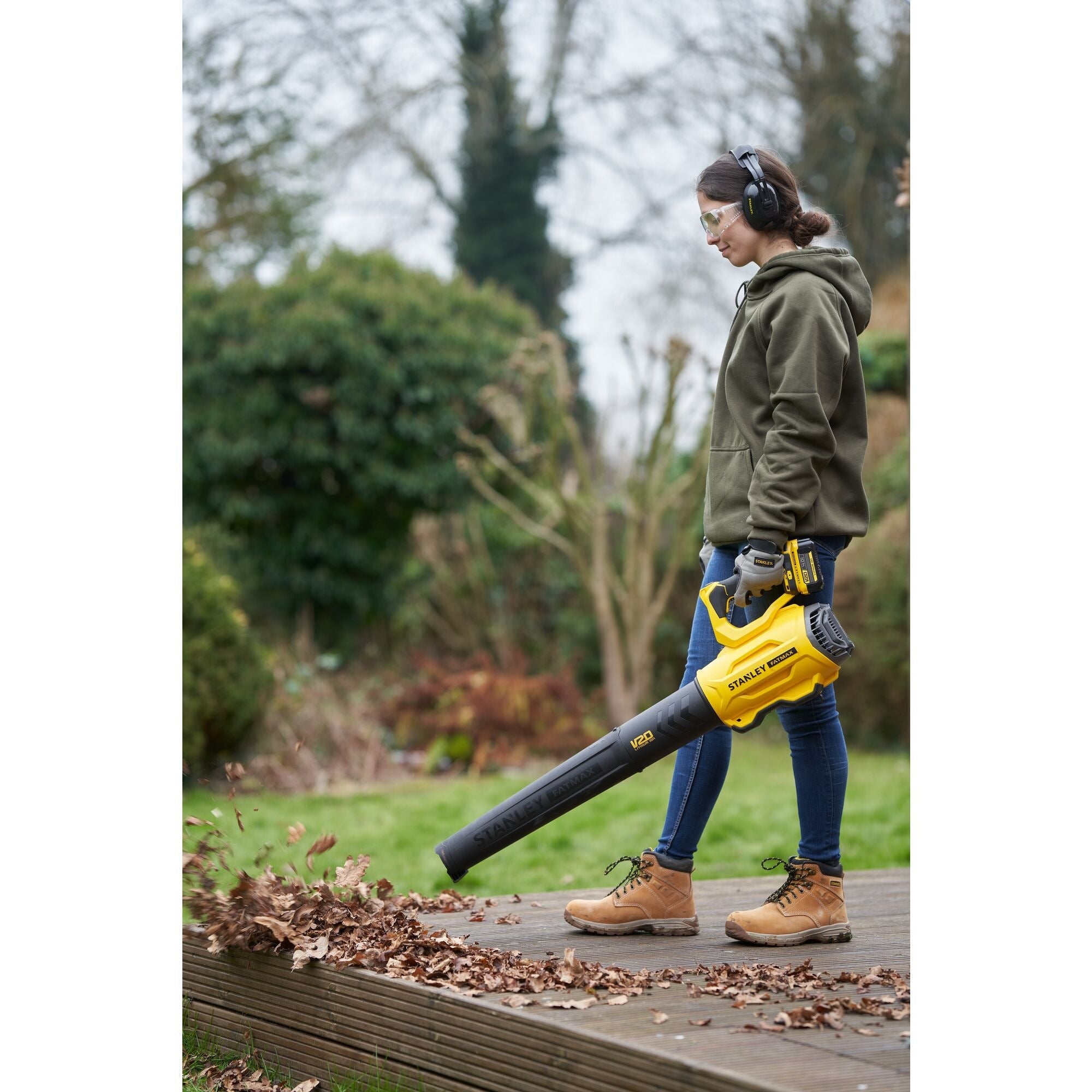 美國 STANLEY 史丹利 SFMCBL7M1-GB V20 充電式無刷吹風機 (1電1充套裝)