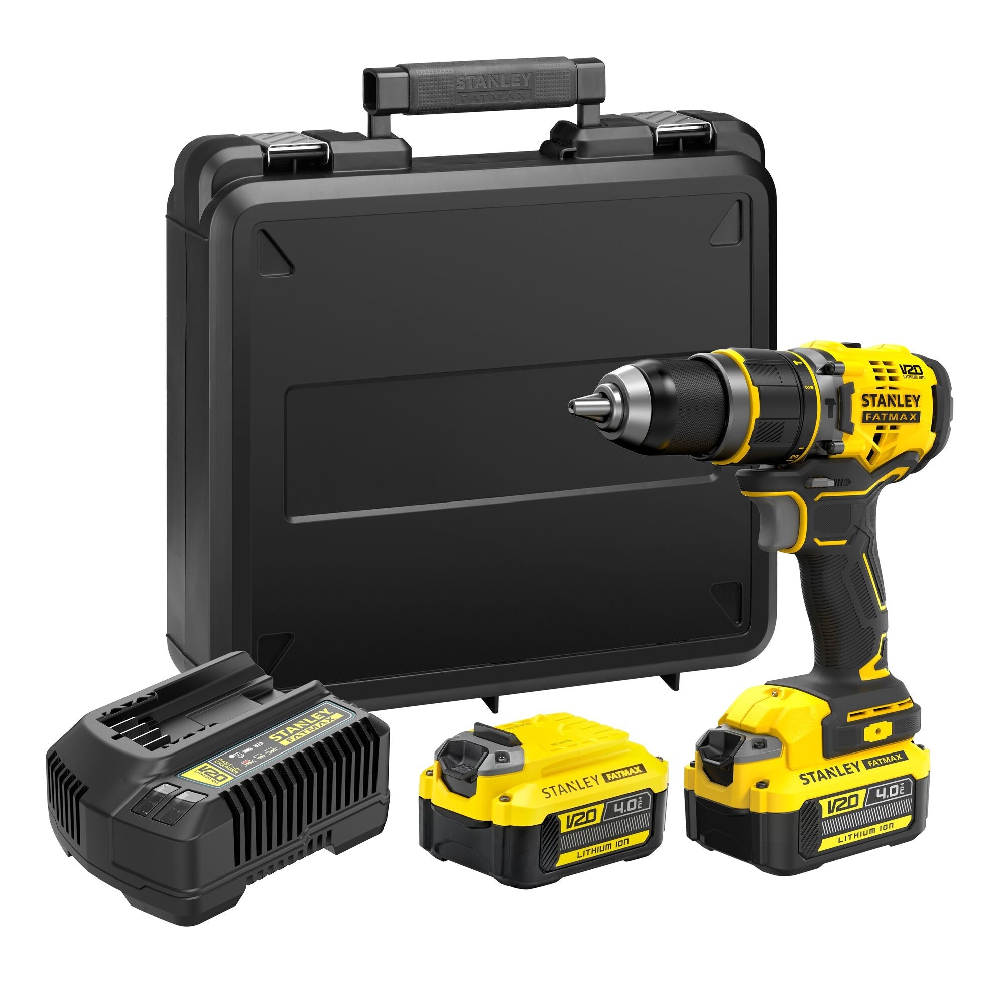 美國 STANLEY 史丹利 SFMCD721M2K-QW V20 充電式無刷衝擊電鑽 (2電1充套裝)