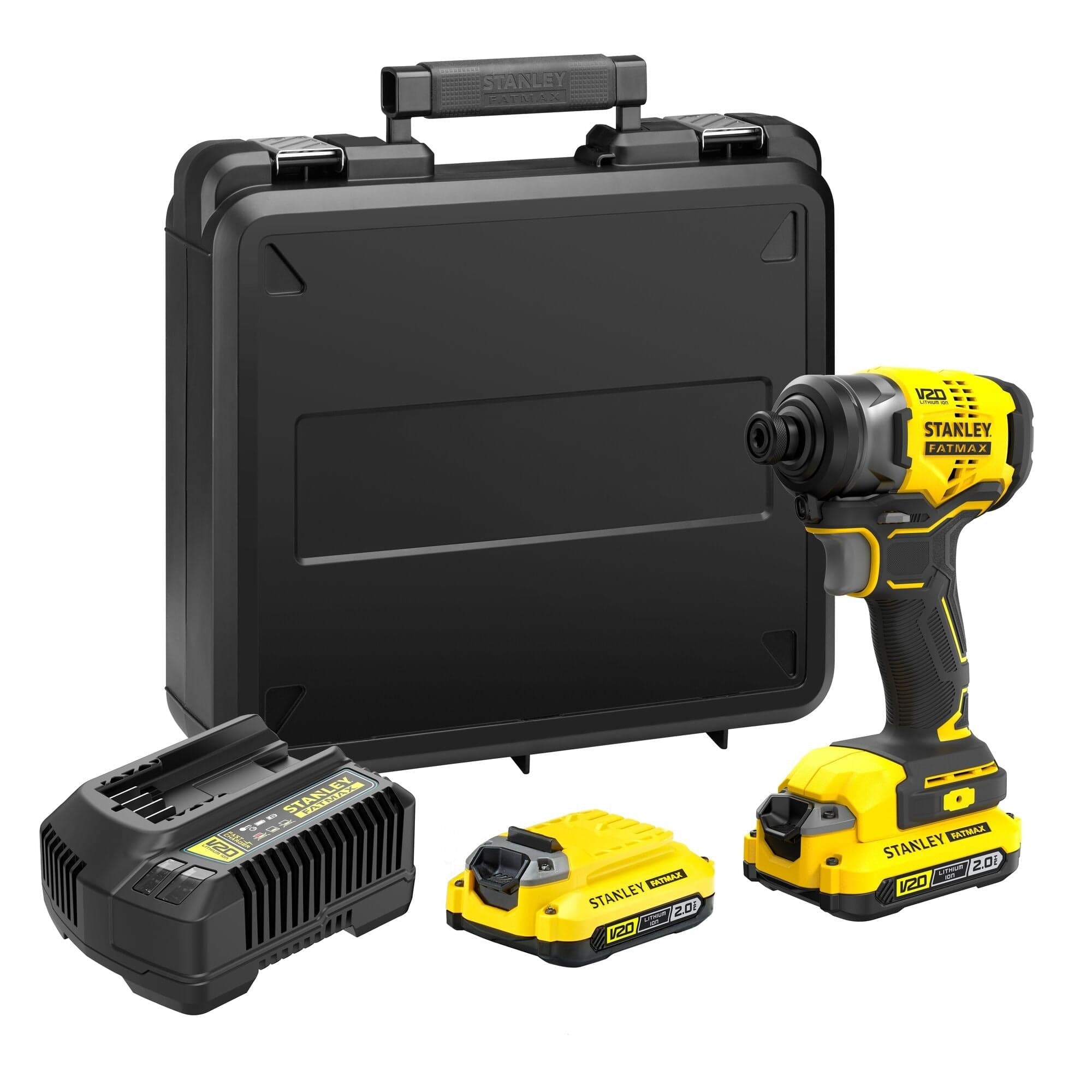 USA STANLEY SFMCF810D2K-GB V20 Cordless Brushless Impact Driver (2 Batteries, 1 Charger Kit)
