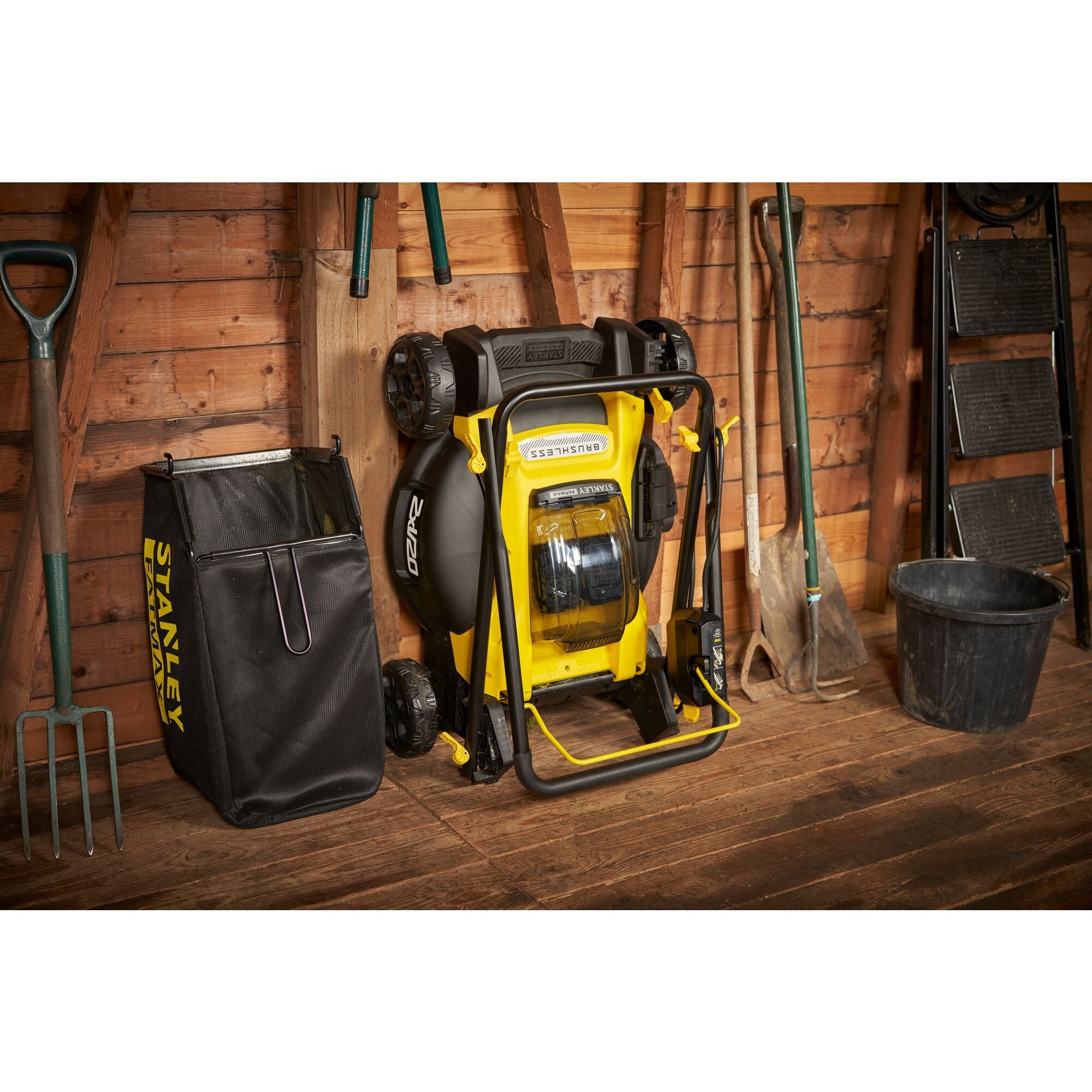 美國 STANLEY 史丹利 SFMCMW2651M-GB V20 充電式剪草機 (2電1充套裝)